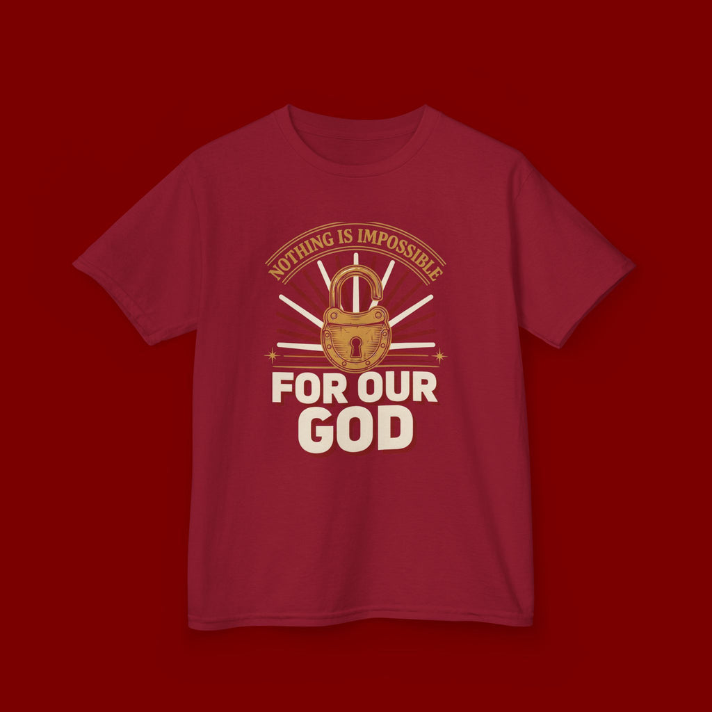 Kids 'For Our God' Christian Faith T‑Shirt — Inspirational Religious Tee