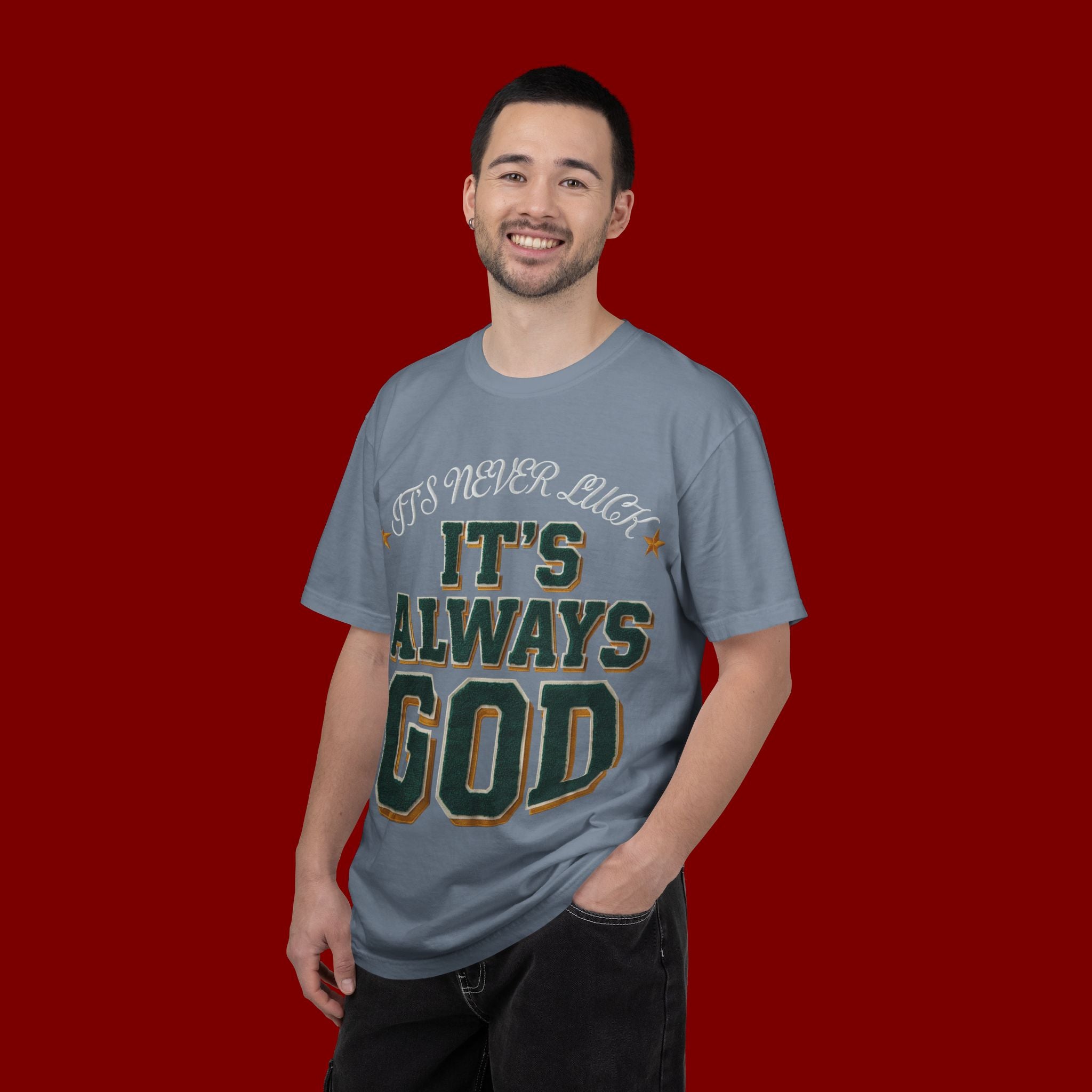It’s Always God Graphic T-Shirt — Faith-Based Vintage Lettering Tee
