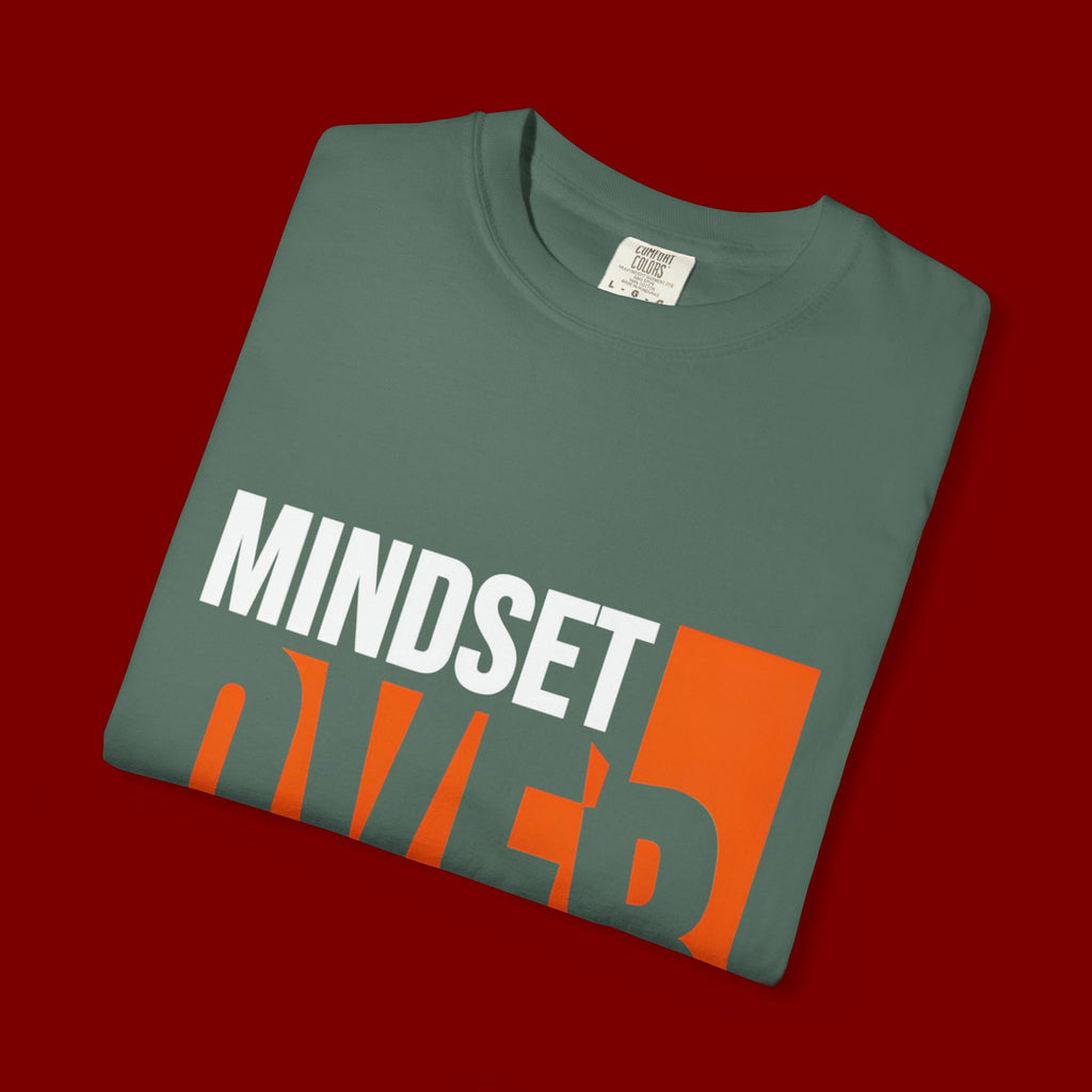OVER Block Graphic T-Shirt — Bold Orange Minimalist Tee