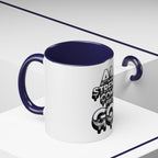 Ceramic Mug — "All Strength Comes From God" Black Accent Coffee Cup (11/15 oz)