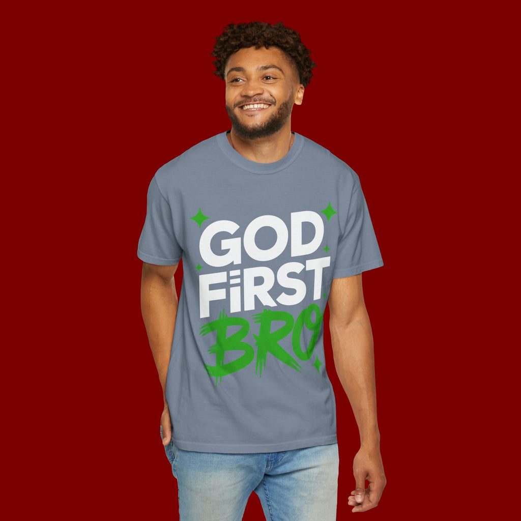 God First Bro T-Shirt — Faith Graphic Tee for Guys