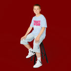 Kids Tee — "Trust in God" Pink Faith Graphic Shirt