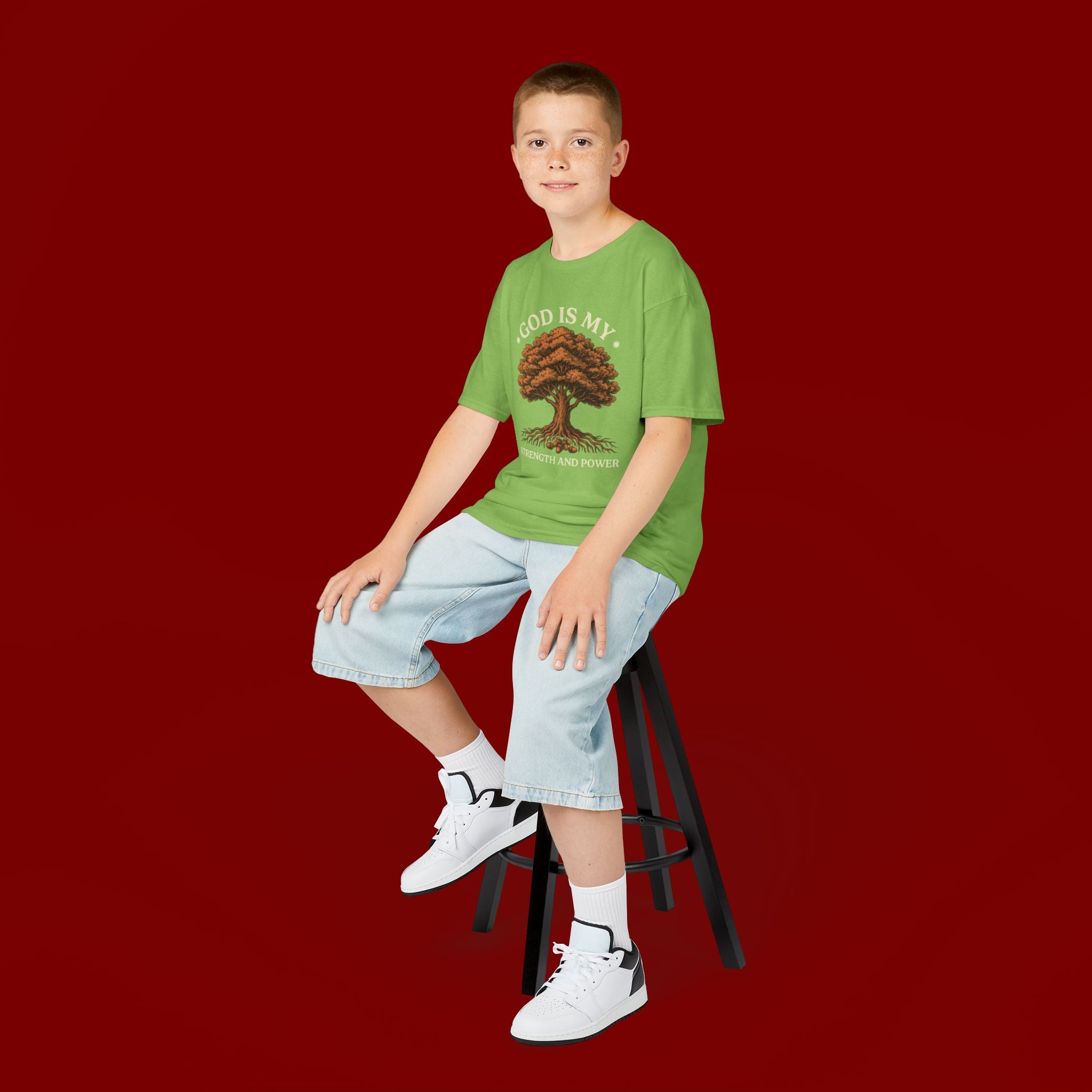 Autumn Oak Tree Kids T‑Shirt — Cozy Fall Nature Tee for Children