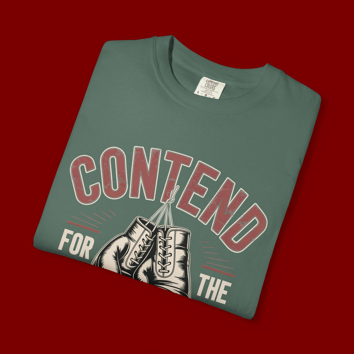 Contend for the Faith T-Shirt — Vintage Boxing Gloves Christian Tee