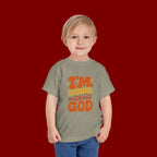 Toddler Tee - "I'm Nothing Without God" Retro Faith Graphic