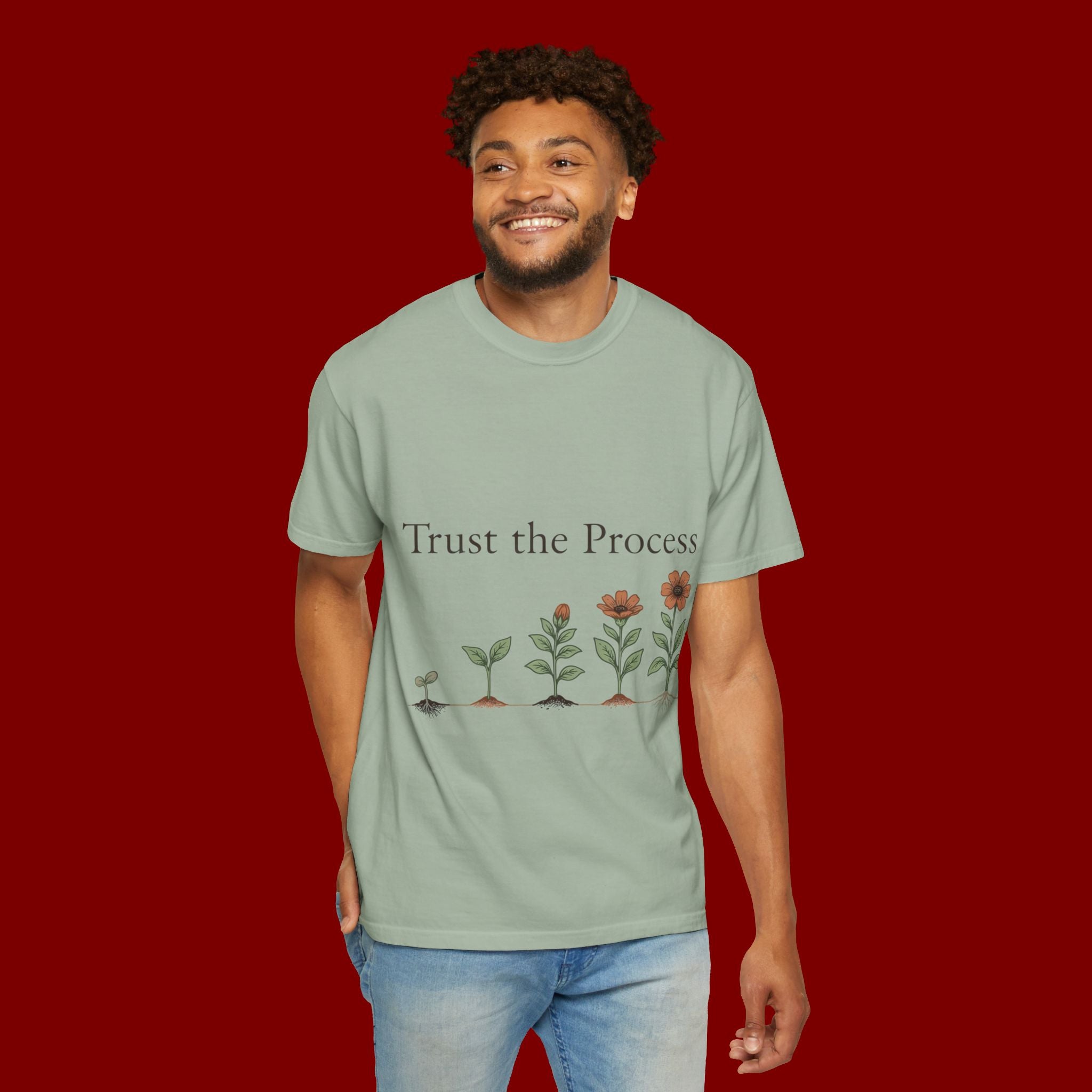 Trust the Process Floral T-Shirt — Growth Graphic Tee