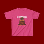 Return to God Kids T-Shirt – Tree Stump with Sprout, “It’s Never Too Late” Inspirational Youth Tee