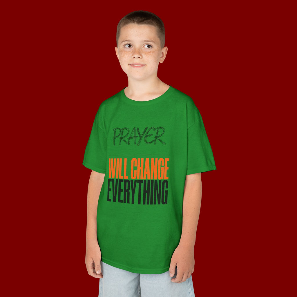 Kids T‑Shirt — "Prayer Will Change Everything" Inspirational Faith Tee