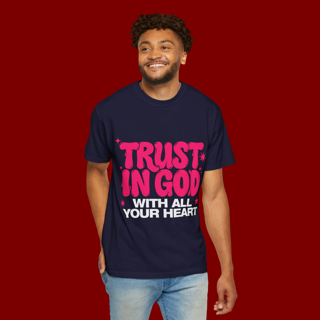 Trust in God T-Shirt — Retro Pink Faith Graphic Tee