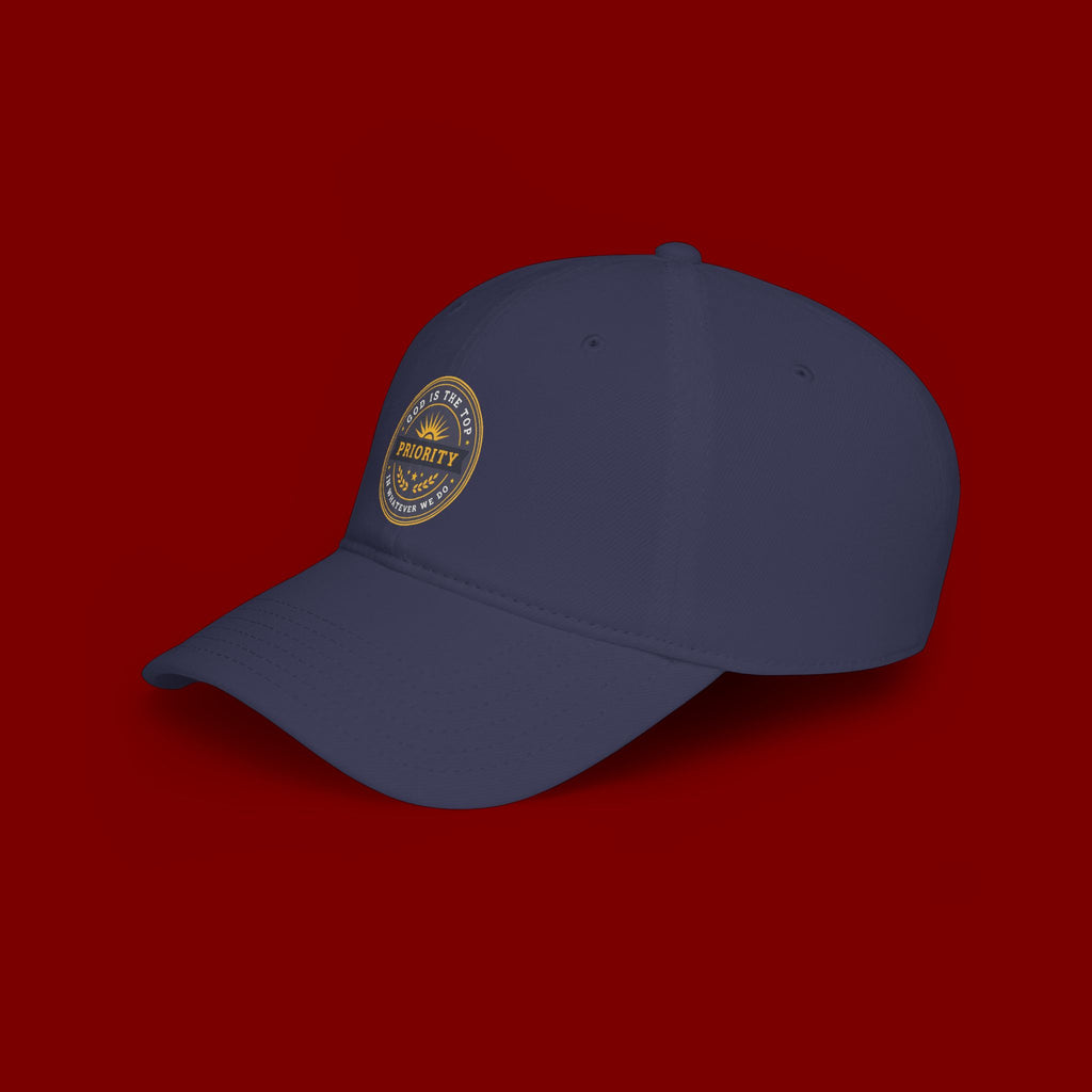 Baseball Cap — "God Is The Top Priority" Emblem Hat