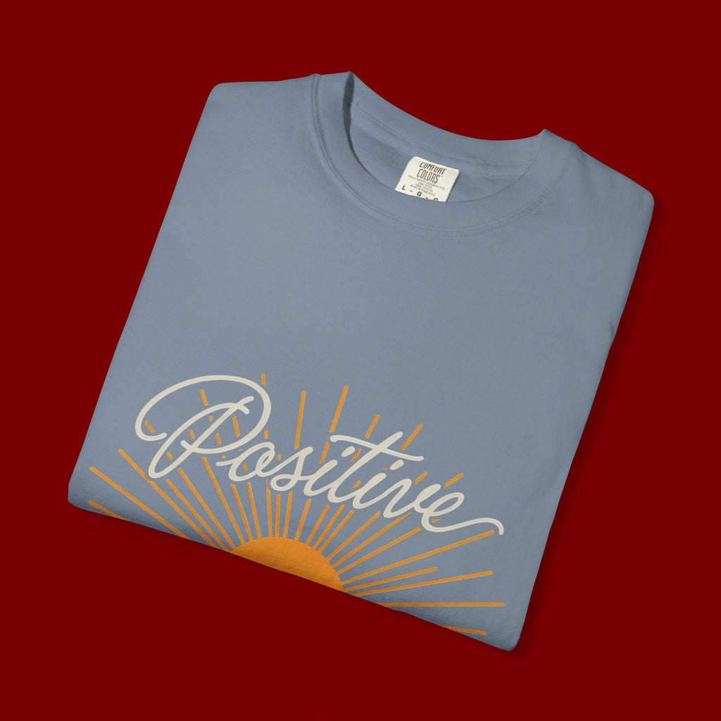 Positive Sunset T-Shirt — "Positive" Mind • Vibes • Life Motivational Tee