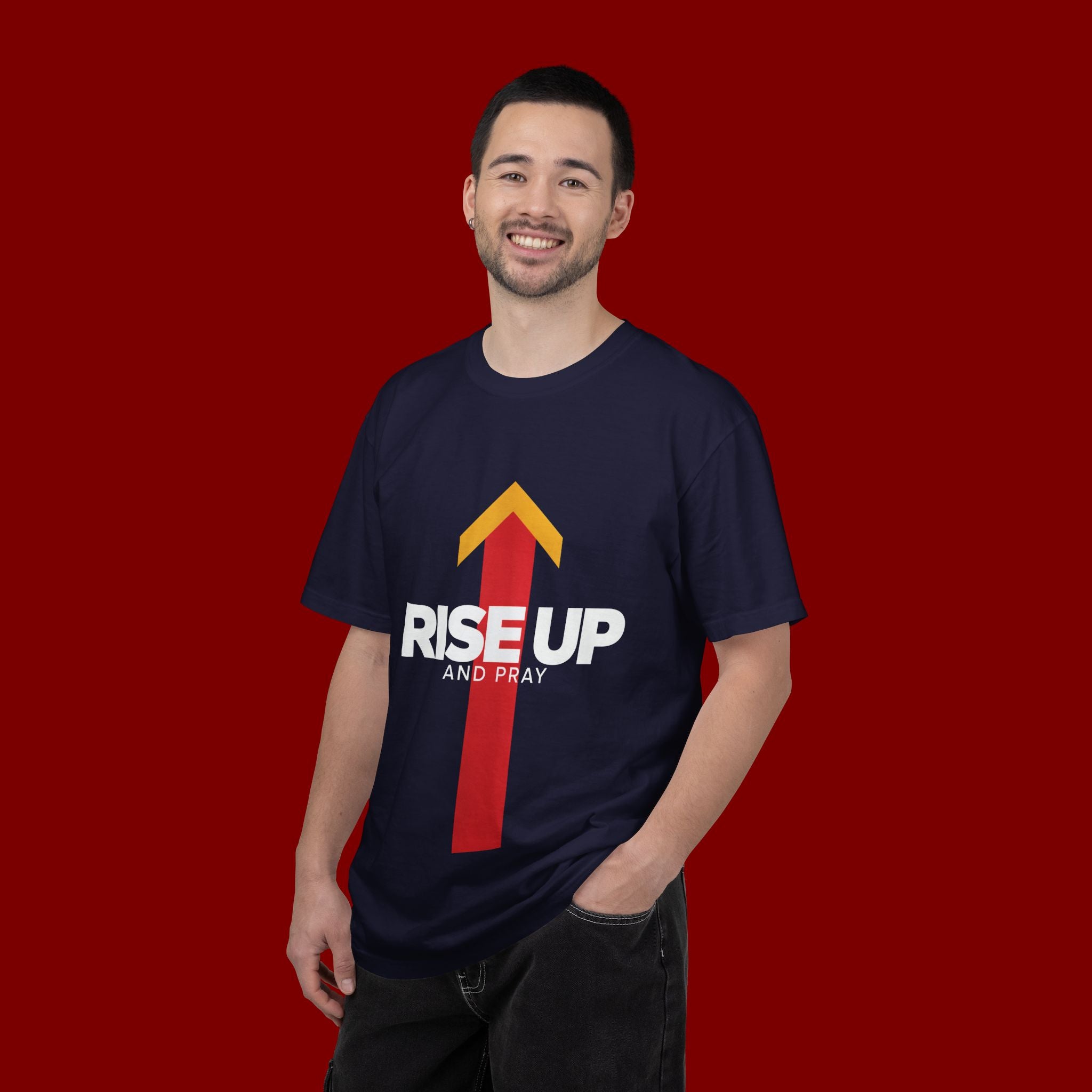 Arrow Up Graphic T-Shirt — Bold Upward Arrow Design