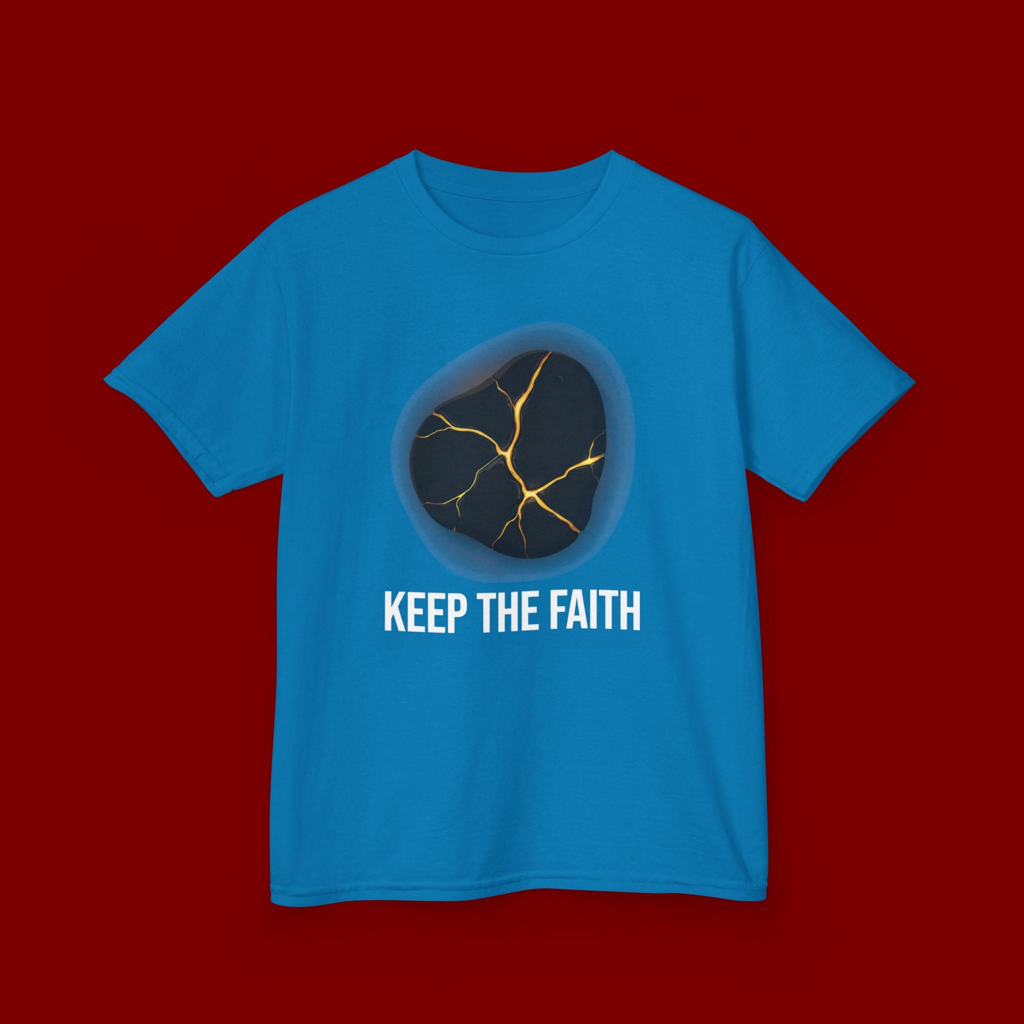 Keep The Faith Kids Tee — Kintsugi Stone Inspirational Children's T-Shirt