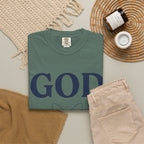 God Above All Things T-Shirt — Faith Graphic Tee with Cosmic Design
