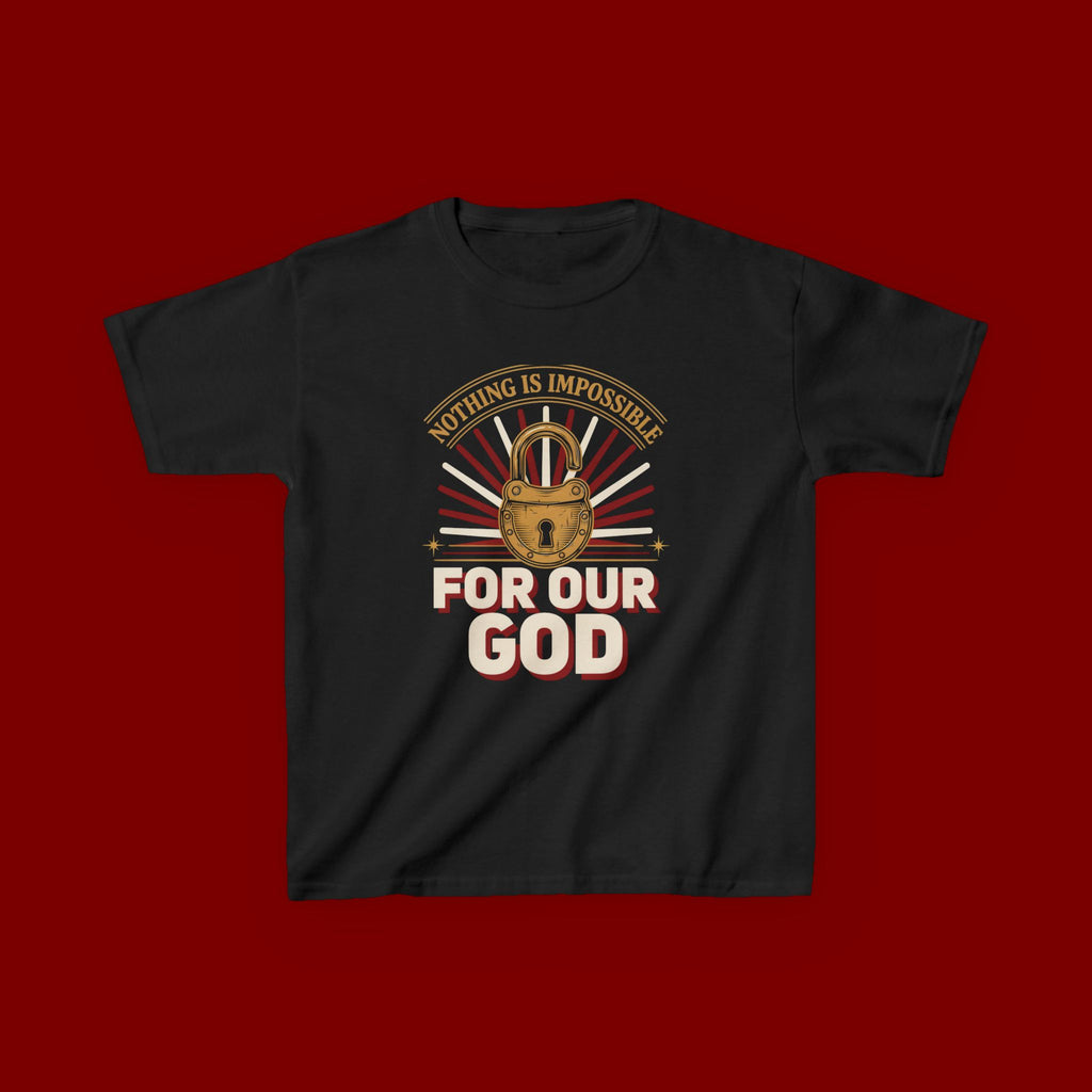 Kids 'For Our God' Christian Faith T‑Shirt — Inspirational Religious Tee