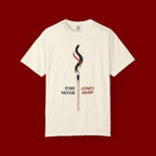 Matchstick Graphic T-Shirt — “Time Never Comes Again” Vintage-Inspired Tee