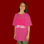Kids Tee — "Trust in God" Pink Faith Graphic Shirt