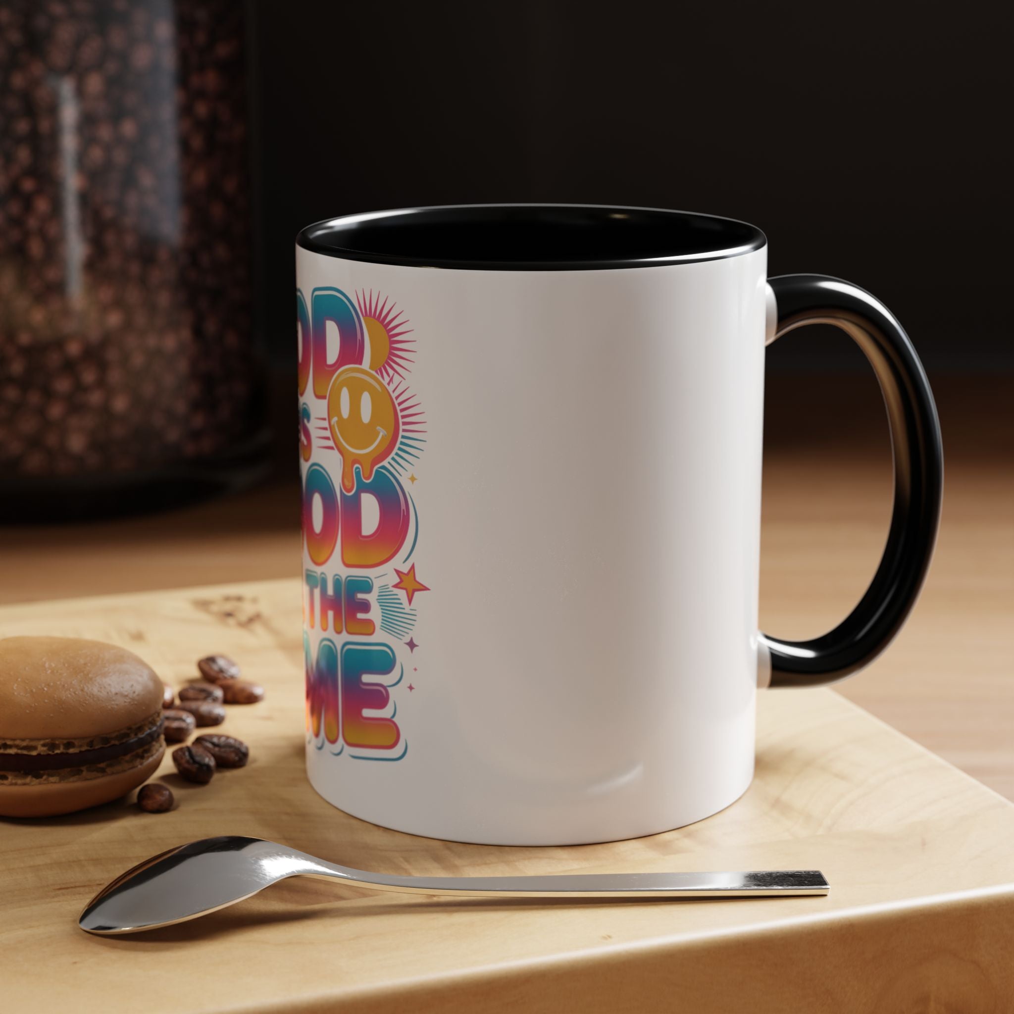 God Is Good All The Time Accent Coffee Mug — Inspirational Christian Coffee Cup (11/15oz)