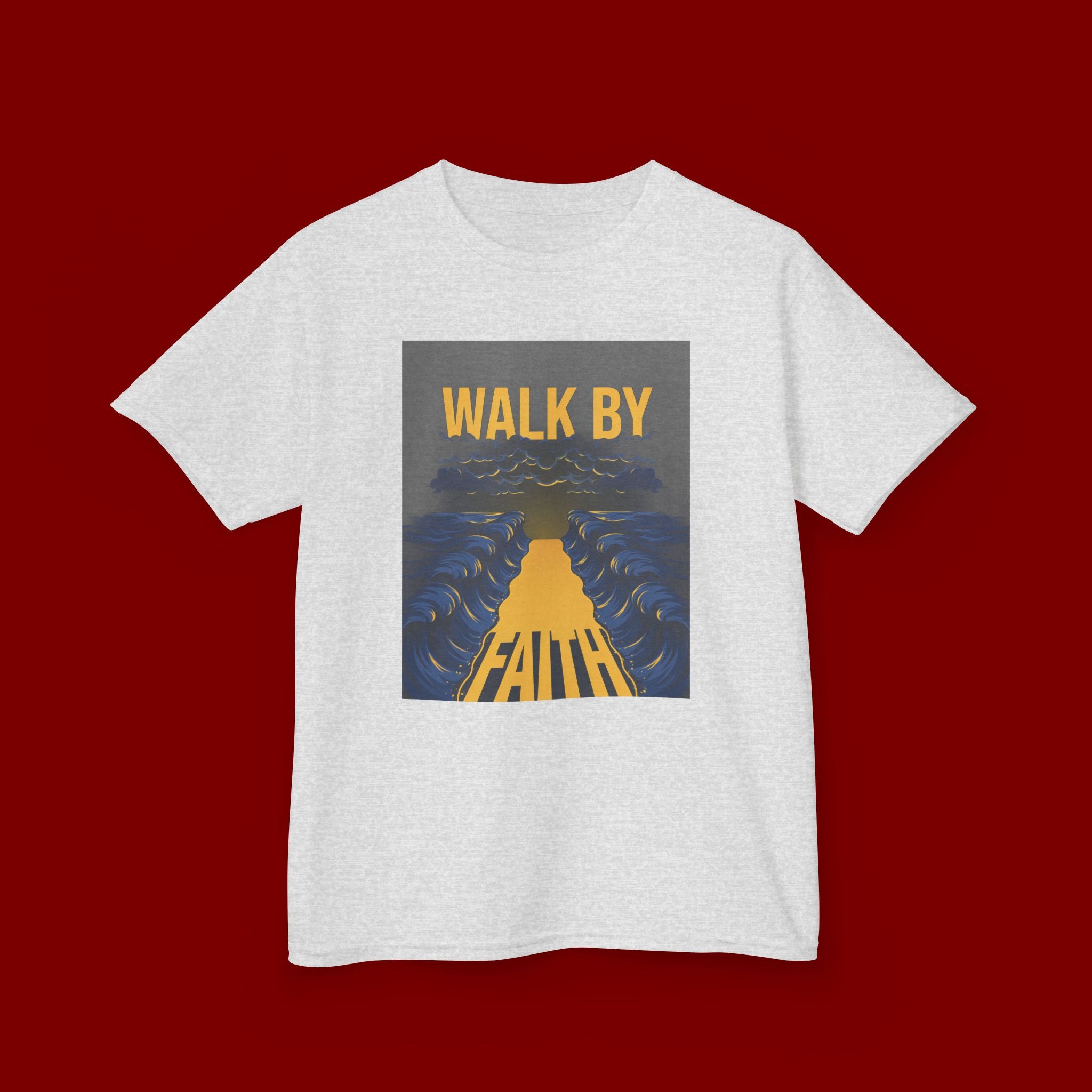 Kids T‑Shirt — "Walk By Faith" Inspirational Graphic Tee for Children