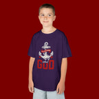Kids Anchor T‑Shirt – "I'm Nothing Without God" Christian Tee for Boys & Girls