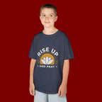Kids T-Shirt - "Rise Up and Pray" Inspirational Christian Tee for Children