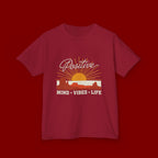 Kids T-Shirt - "Positive" Retro Sunrise Tee (Mind • Vibes • Life)