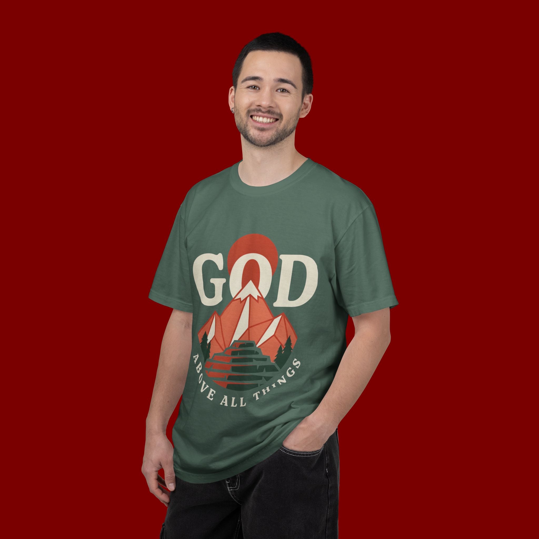 God Above All Things Mountain T-Shirt