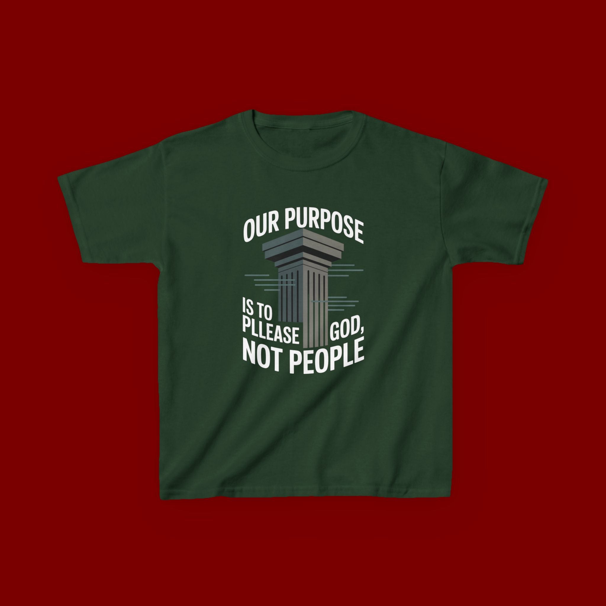 Kids T-Shirt — "Our Purpose Is To Please God, Not People" Faith Graphic Tee