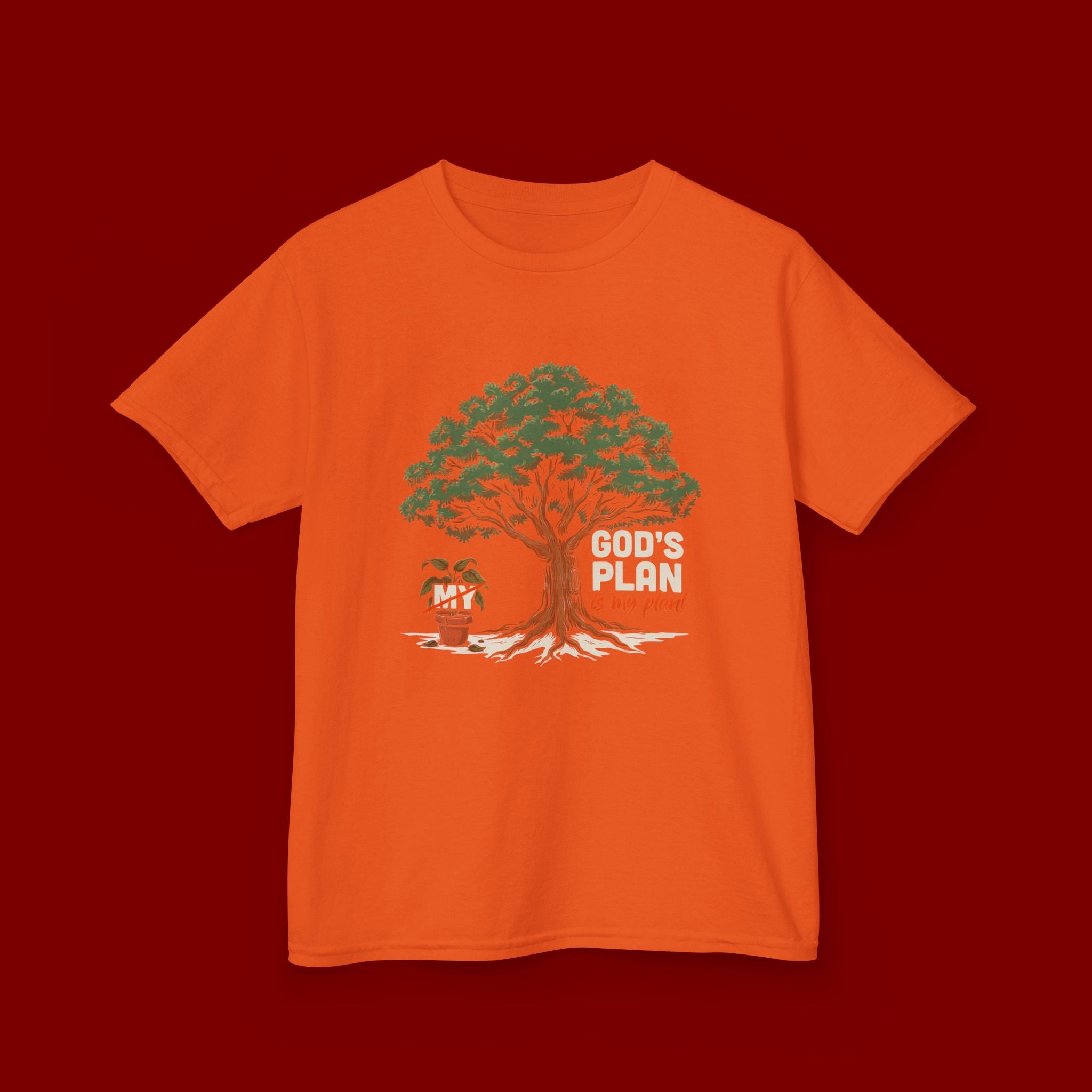 Kids Tee — Cute Tree & Plant Pot Illustration (“Grow Big, Little One”)