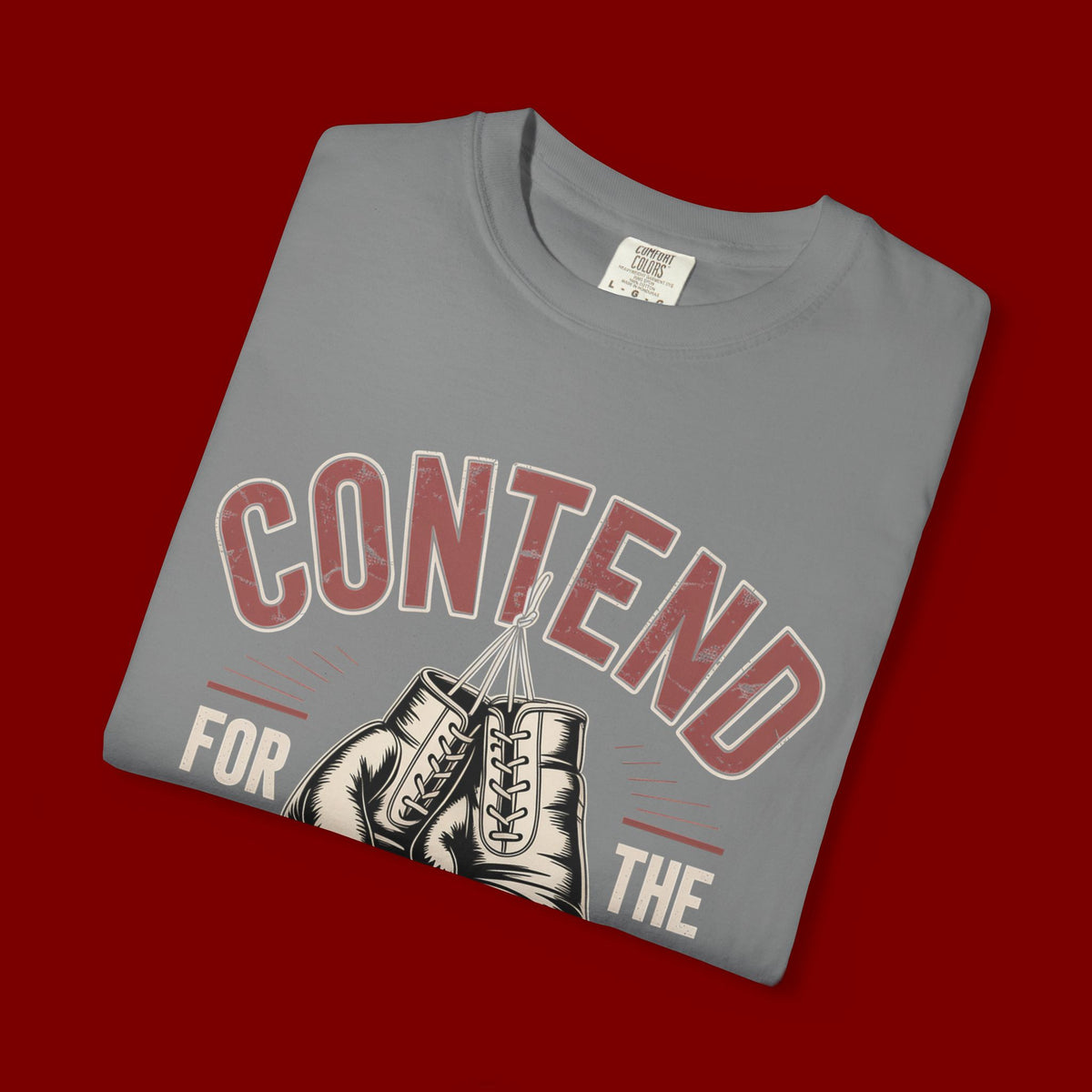 Contend for the Faith T-Shirt — Vintage Boxing Gloves Christian Tee