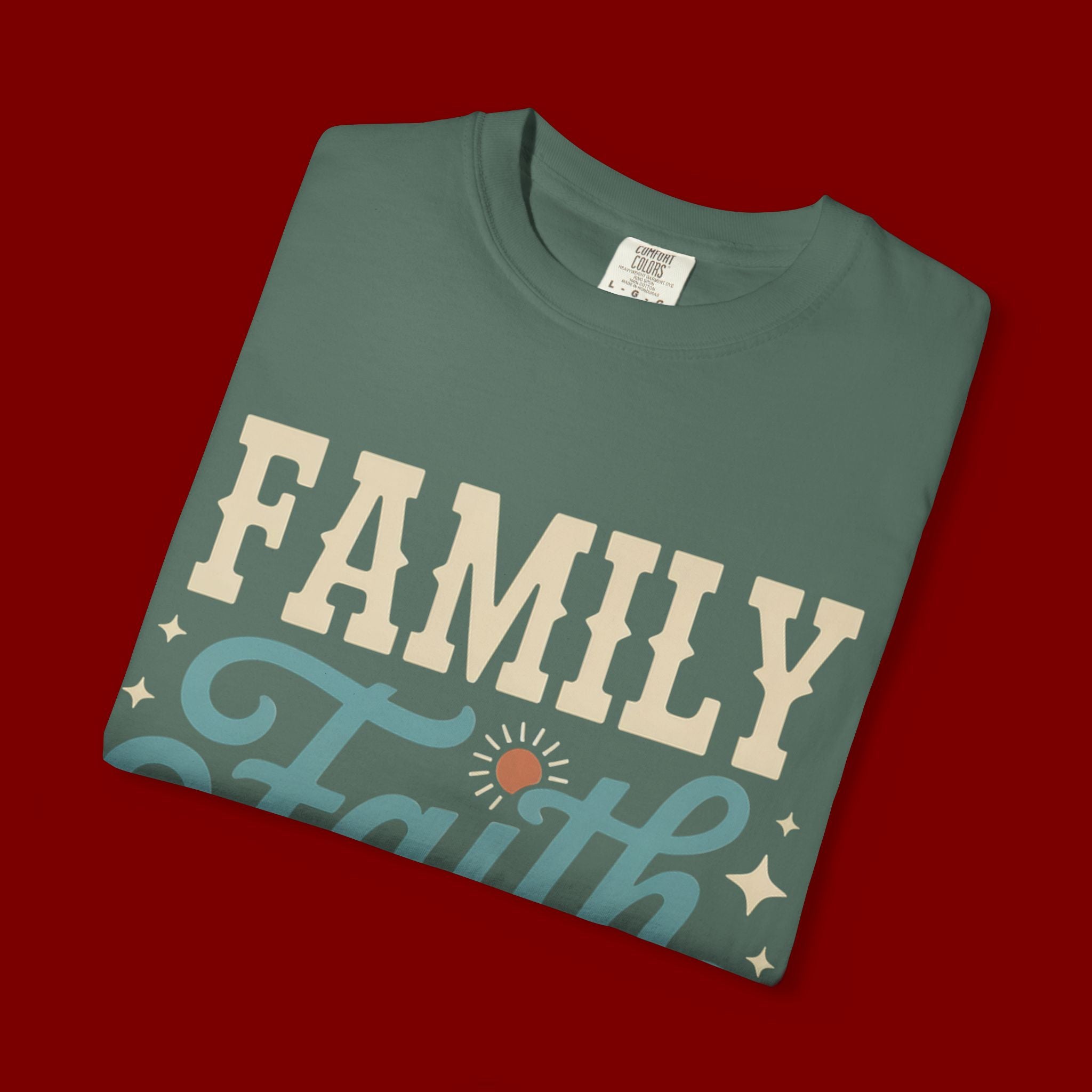 Family Faith Friends T-Shirt — Retro Christian Inspirational Tee
