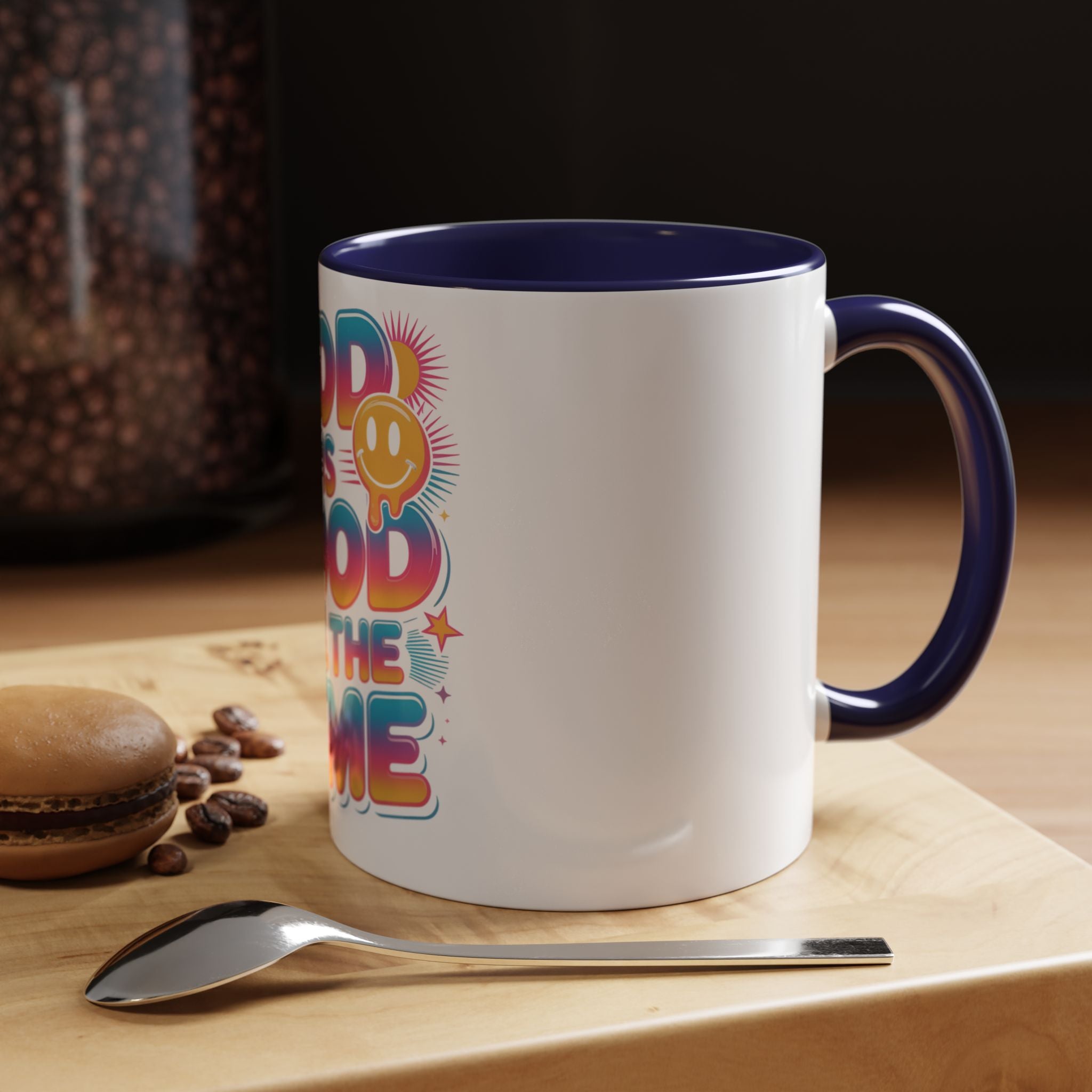 God Is Good All The Time Accent Coffee Mug — Inspirational Christian Coffee Cup (11/15oz)