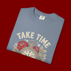 Take Time to Pray T‑Shirt — Vintage Pocket Watch & Roses Spiritual Tee