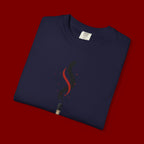 Matchstick Graphic Tee — "Time Never" Minimalist Smoky Design