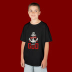 Kids Anchor T‑Shirt – "I'm Nothing Without God" Christian Tee for Boys & Girls