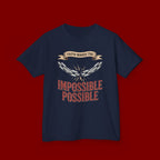 Kids Tee — "Faith Makes the Impossible Possible" Inspirational Graphic