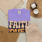 Faith Over Fear T‑Shirt — Retro Floral Inspirational Tee