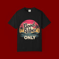 Good Vibes Only T-Shirt — Retro Sunset Palm Tee