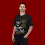 Faith T-Shirt — "With God, every hardship brings ease" Inspirational Christian Tee