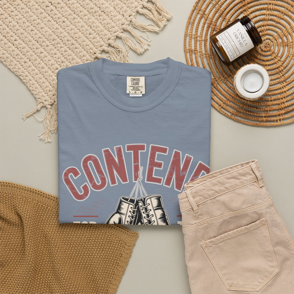 Contend for the Faith T-Shirt — Vintage Boxing Gloves Christian Tee