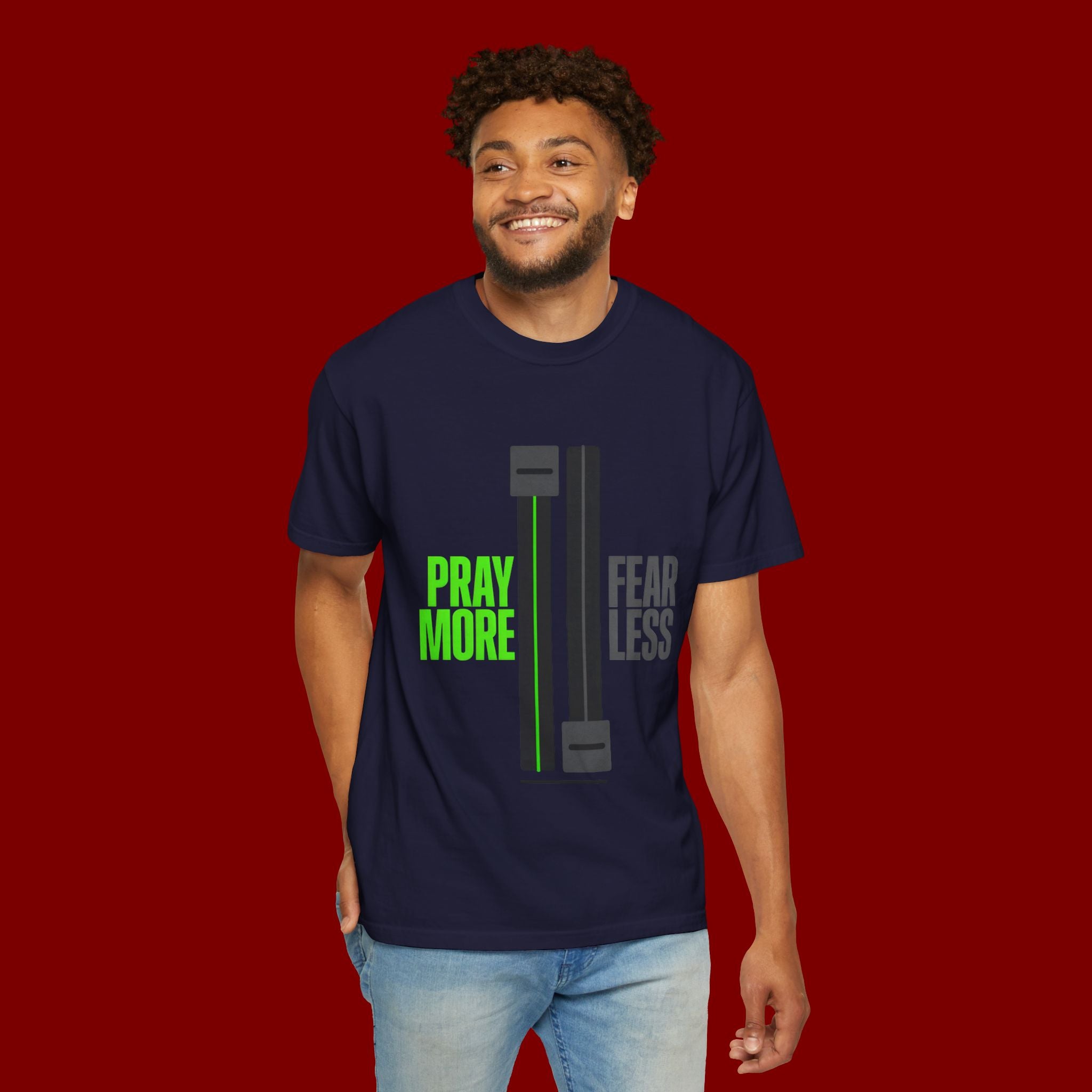 Pray More Fear Less T-Shirt — Inspirational Faith Graphic Tee