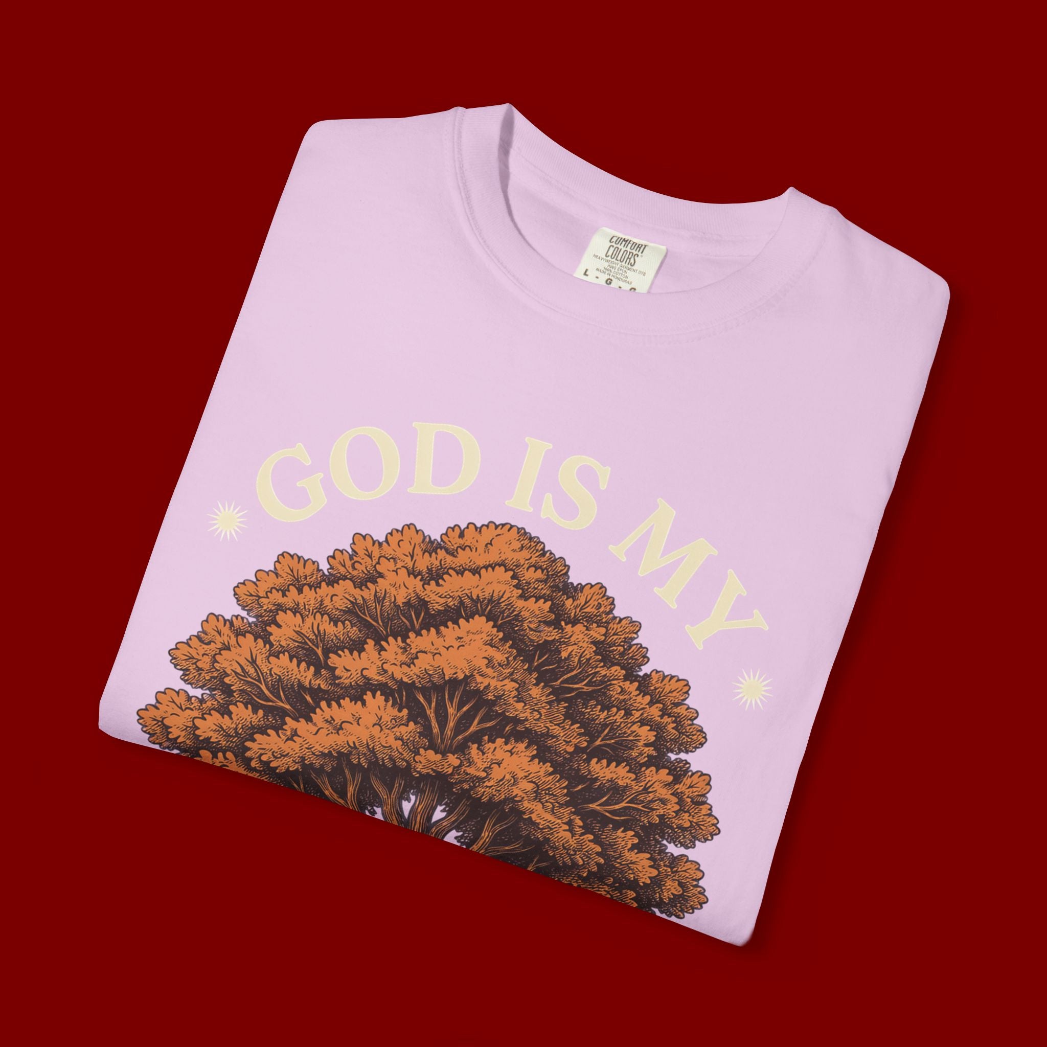 God Is My Strength T-Shirt — Tree Faith Graphic Tee