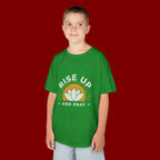 Kids T-Shirt - "Rise Up and Pray" Inspirational Christian Tee for Children