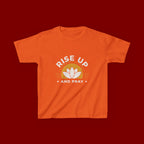 Kids T-Shirt - "Rise Up and Pray" Inspirational Christian Tee for Children
