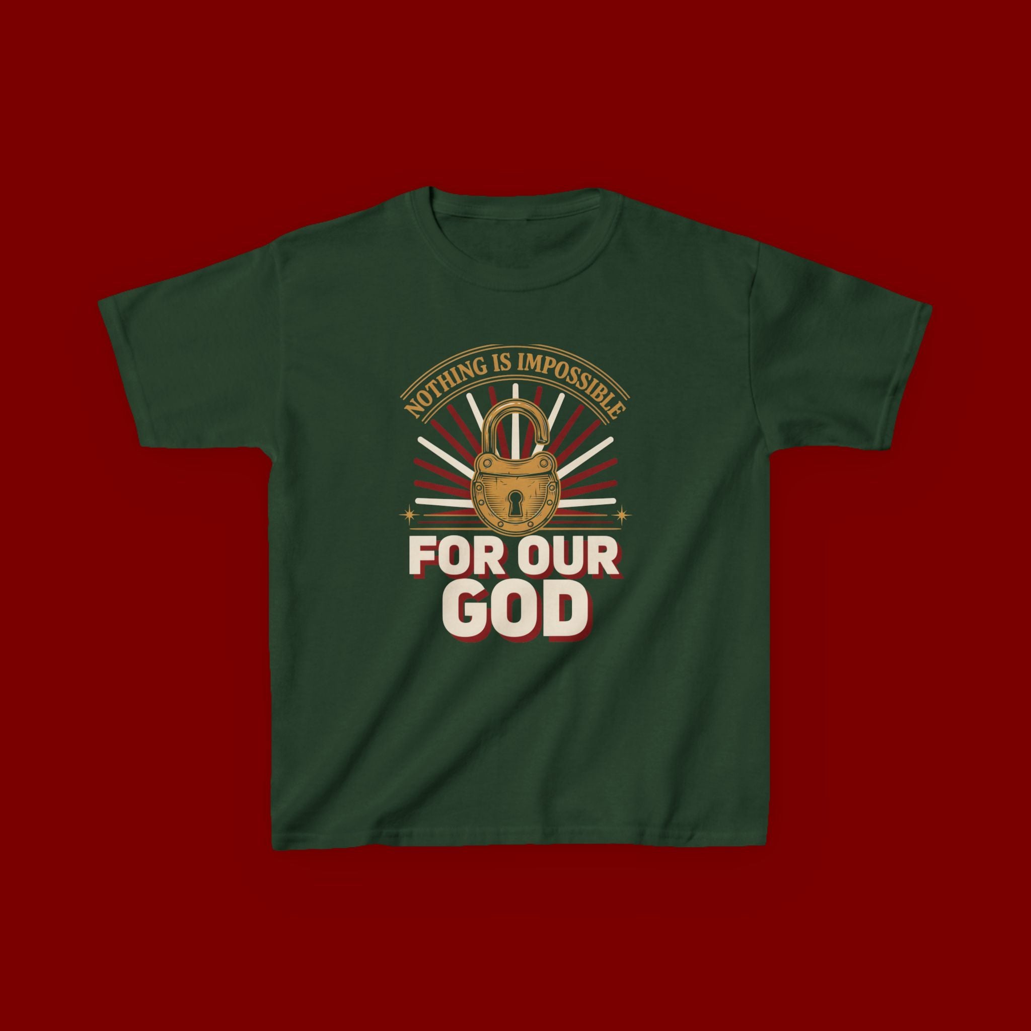 Kids 'For Our God' Christian Faith T‑Shirt — Inspirational Religious Tee
