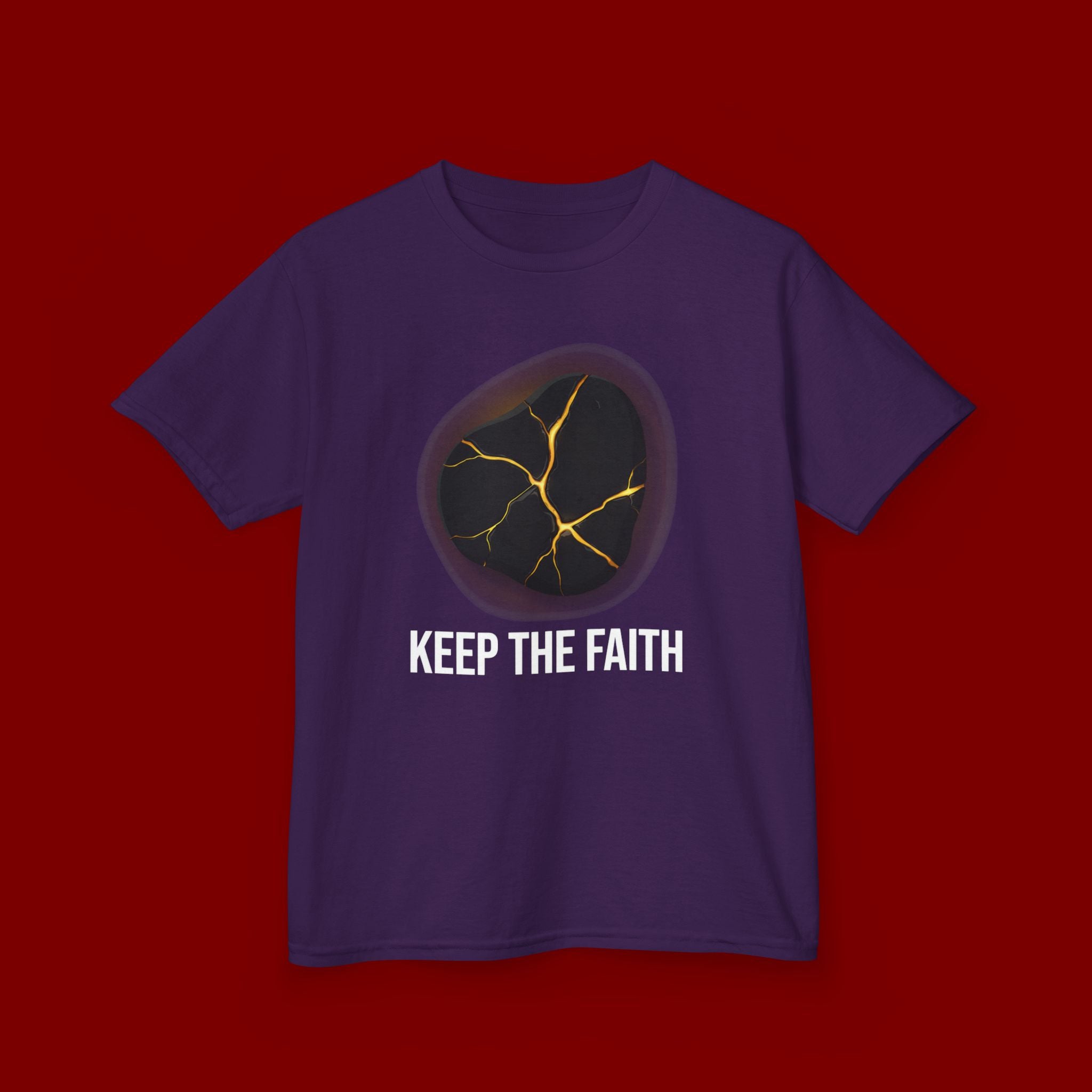 Keep The Faith Kids Tee — Kintsugi Stone Inspirational Children's T-Shirt