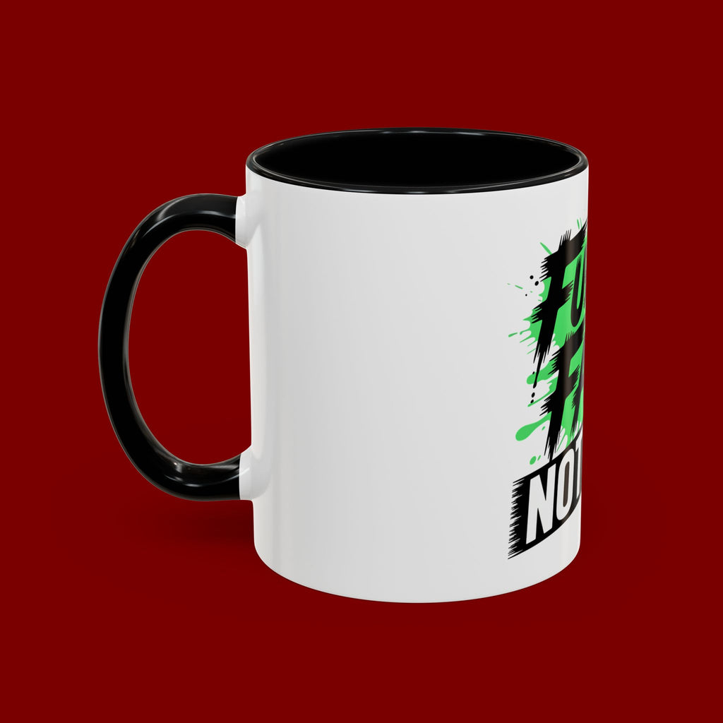 Accent Coffee Mug — "Fueled by Faith Not Fear" Inspirational Ceramic Mug (11/15 oz)
