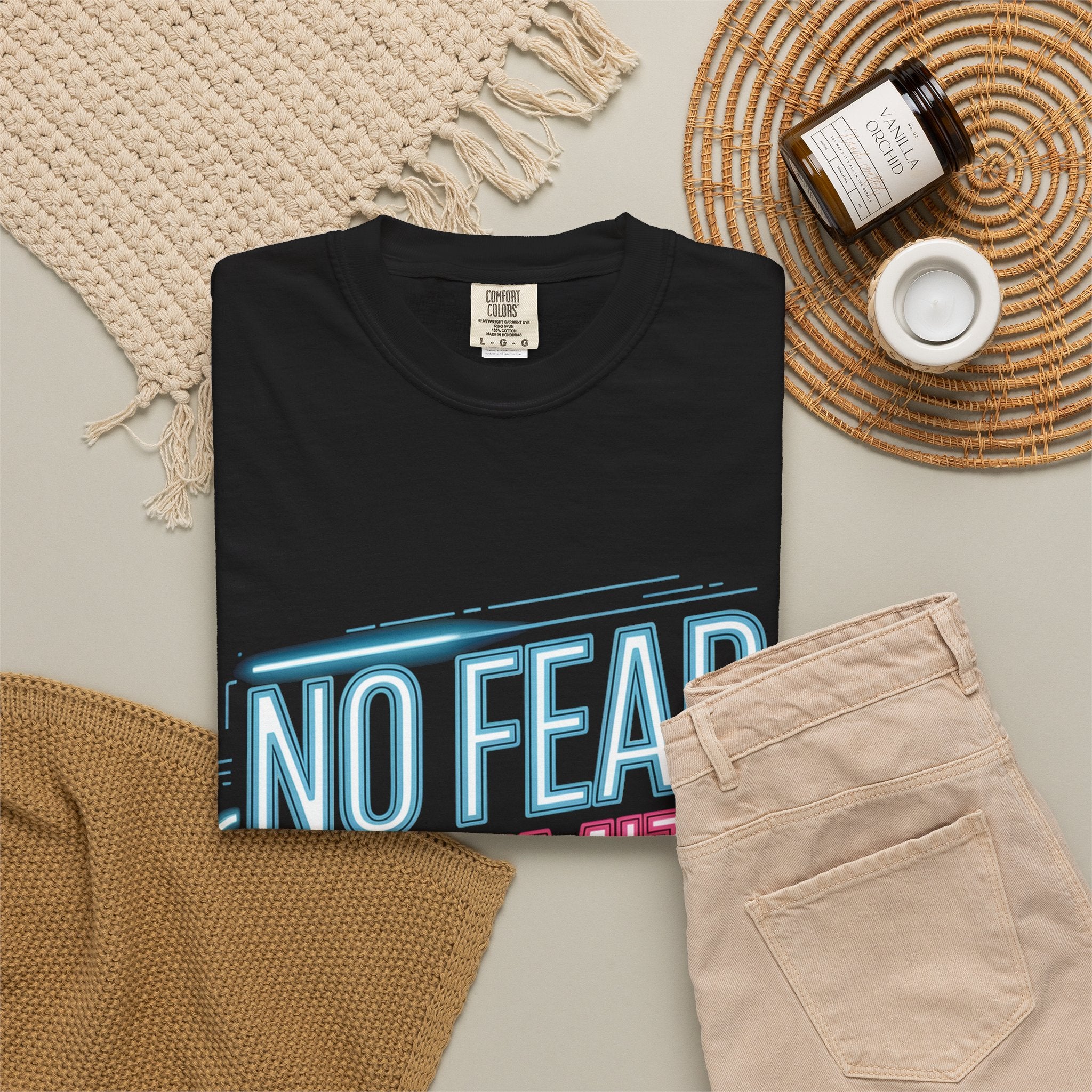 No Fear No Limits No Excuses Neon Graphic T-Shirt