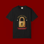 Trust God Padlock T-Shirt — "No Matter What" Christian Faith Tee