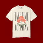 T-Shirt — "Take Time to Pray" Floral Christian Tee